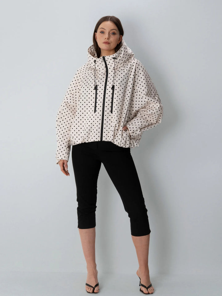 The Elara Dot Short Oversized Rain Jacket