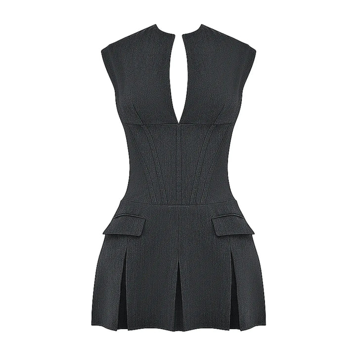 Timeless Crush Pleated Corset Mini Dress