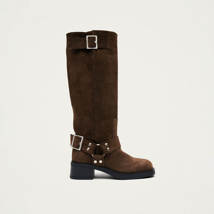 Tomi Suede Brown Leather Boots