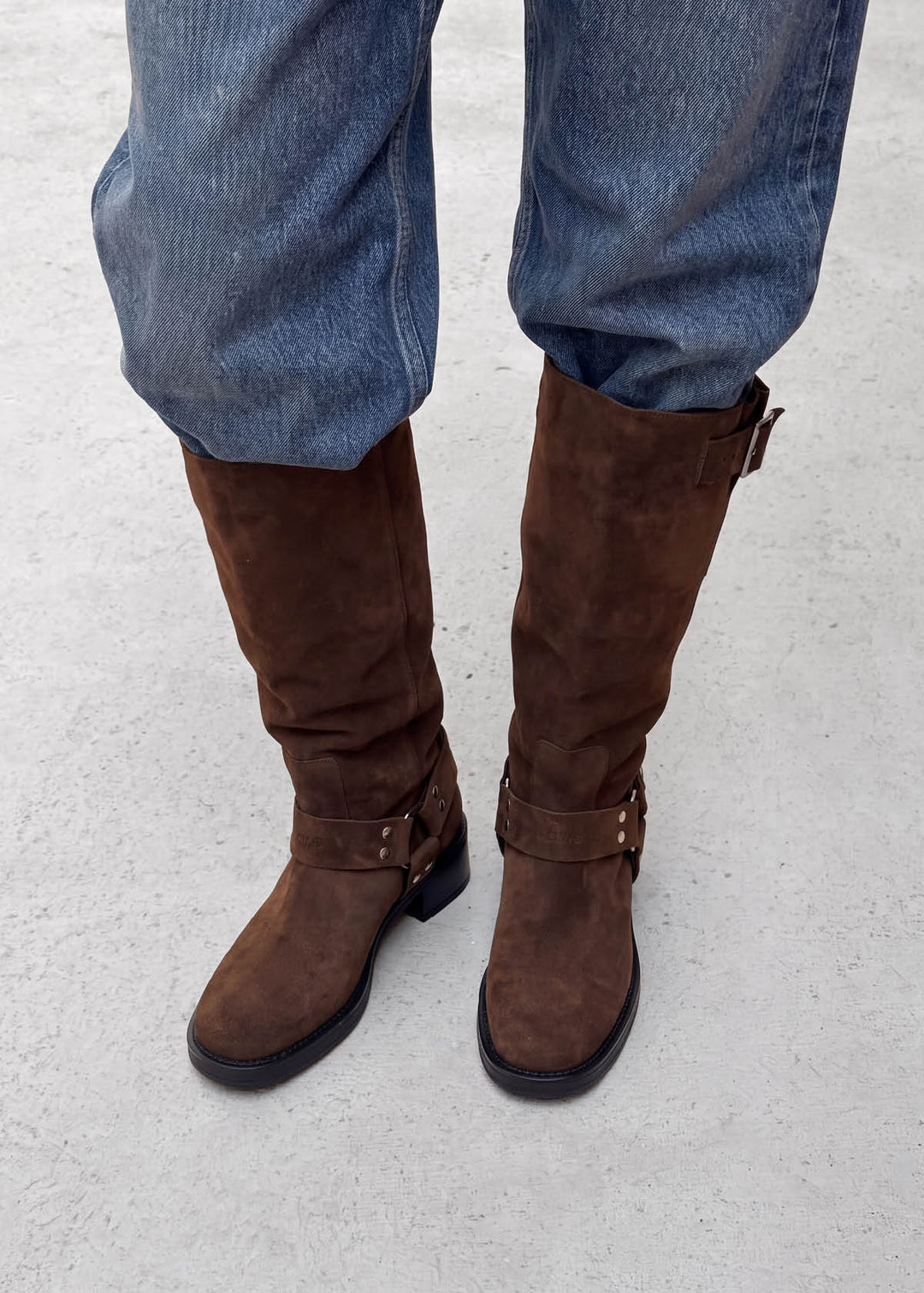 Tomi Suede Brown Leather Boots