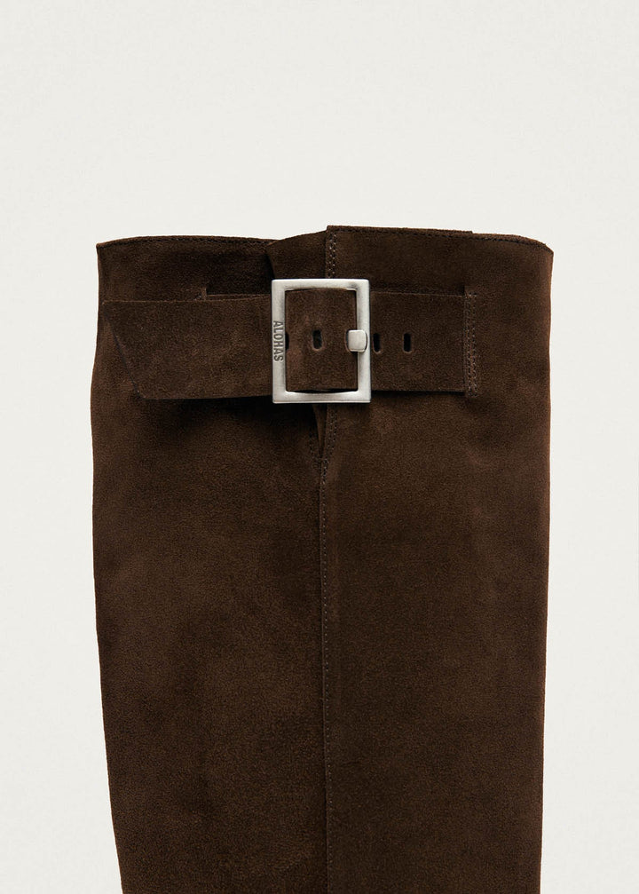 Tomi Suede Brown Leather Boots