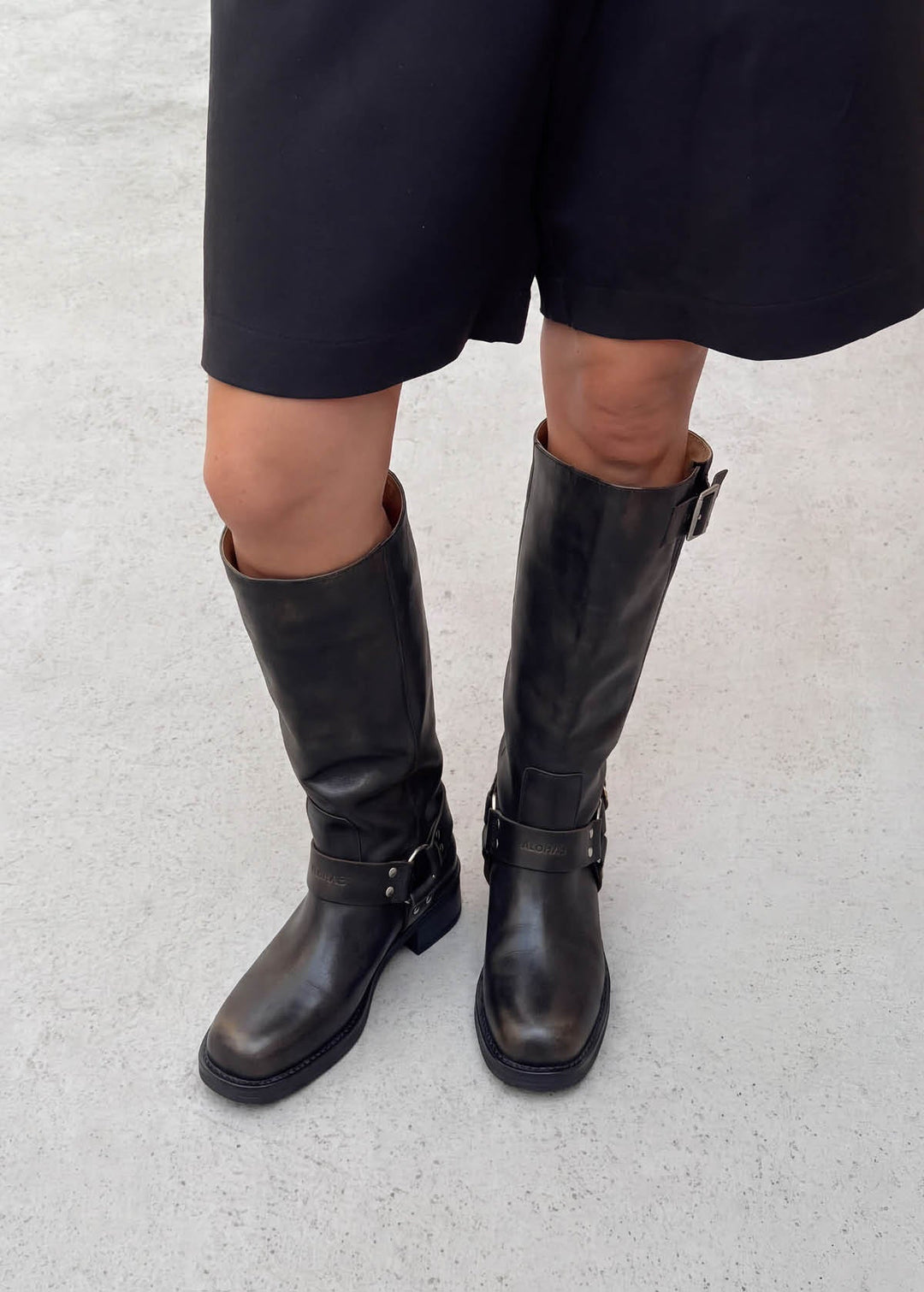 Tomi Vintage Effect Brown Leather Boots