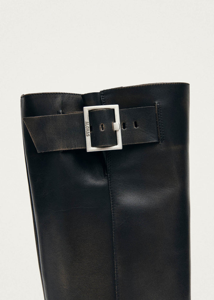 Tomi Vintage Effect Brown Leather Boots