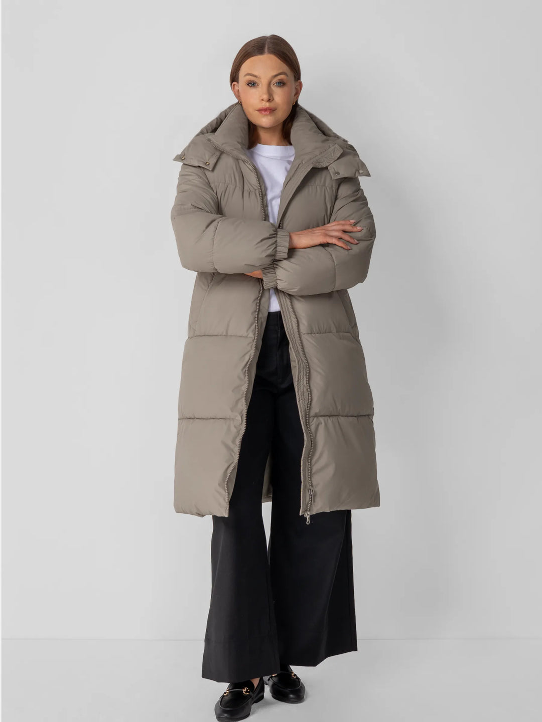 WarmCore™ Classic Long Hooded Puffer Jacket