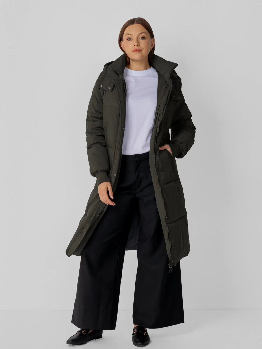 WarmCore™ Classic Long Hooded Puffer Jacket