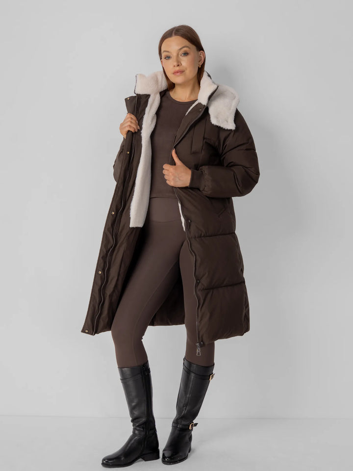 WarmCore™ Faux Fur Lined Classic Long Puffer