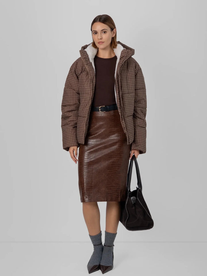 WarmCore™ Faux Fur Lined Detachable Hooded Short Puffer Jacket