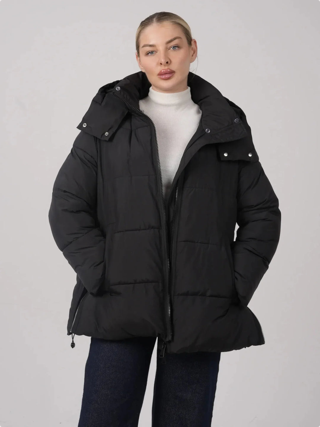 WarmCore™ Detachable Faux Fur Collar Hooded Puffer