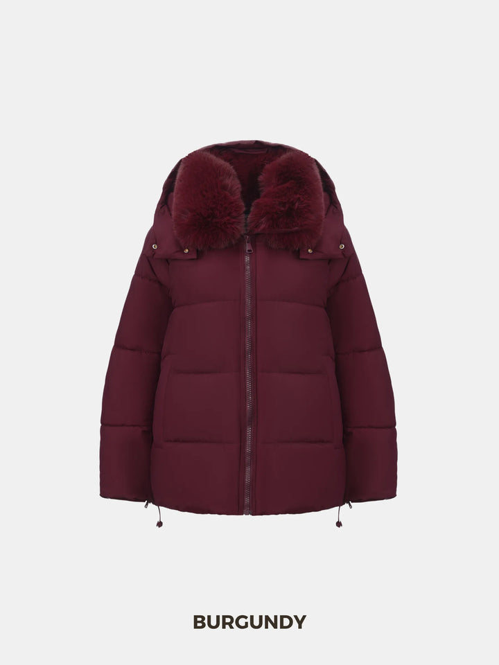 WarmCore™ Detachable Faux Fur Collar Hooded Puffer