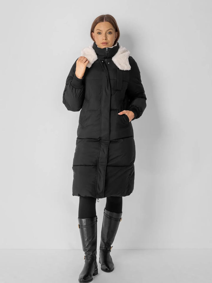 WarmCore™ Faux Fur Lined Classic Long Puffer