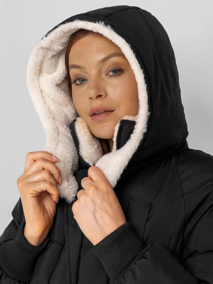 WarmCore™ Faux Fur Lined Classic Long Puffer