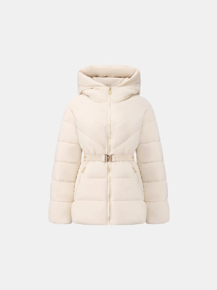 WarmCore™ Gold-tone Belted Puffer Jacket