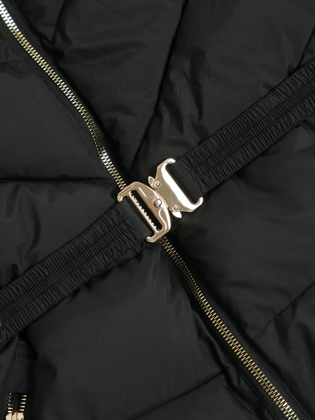 WarmCore™ Gold-tone Belted Puffer Jacket