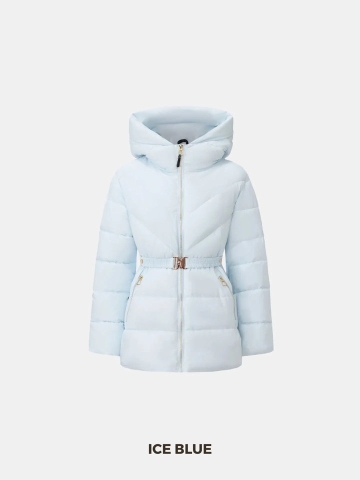 WarmCore™ Gold-tone Belted Puffer Jacket