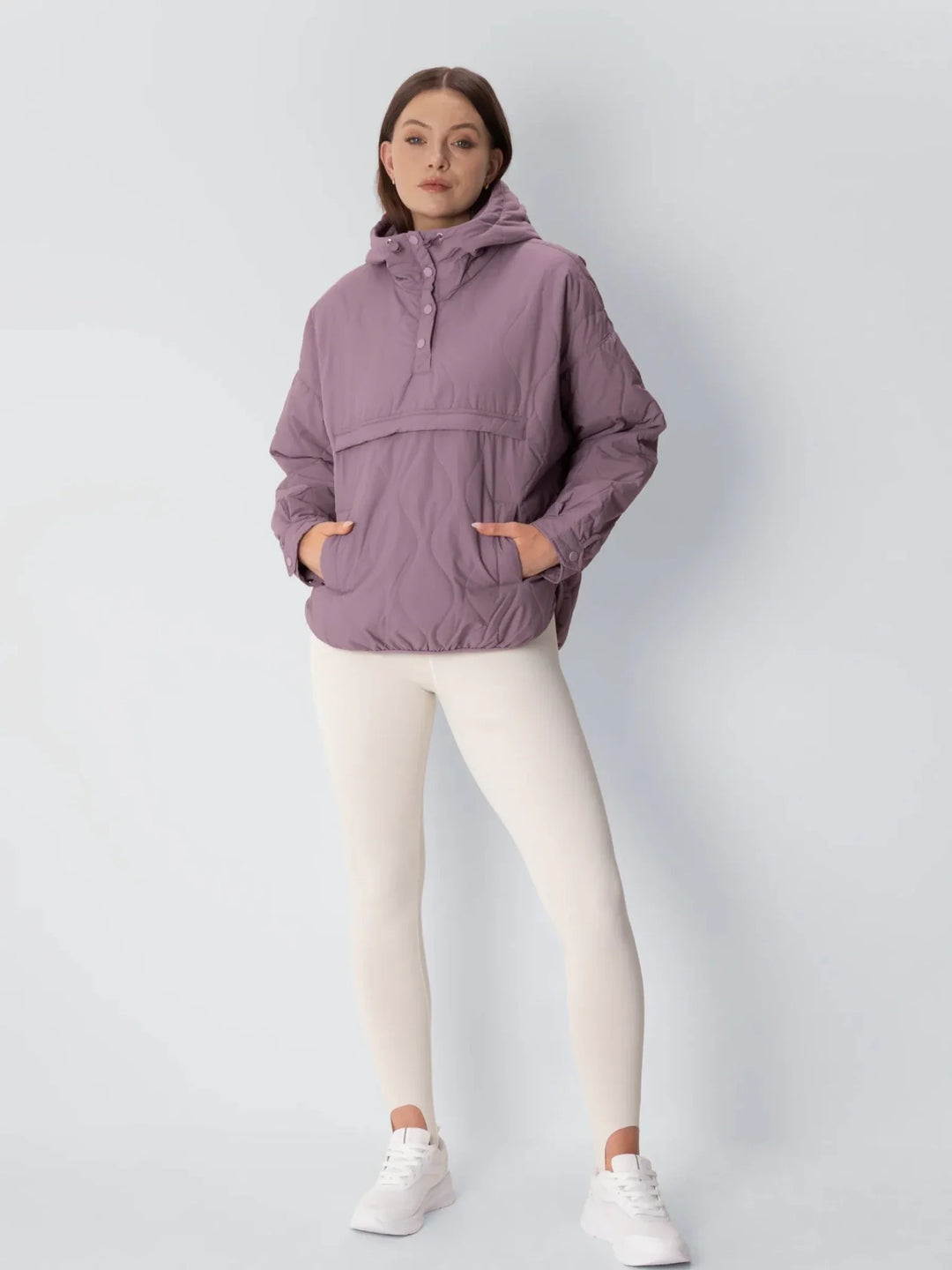 WarmCore™ Kangaroo Pocket Packable Quilted Puffer Hoodie