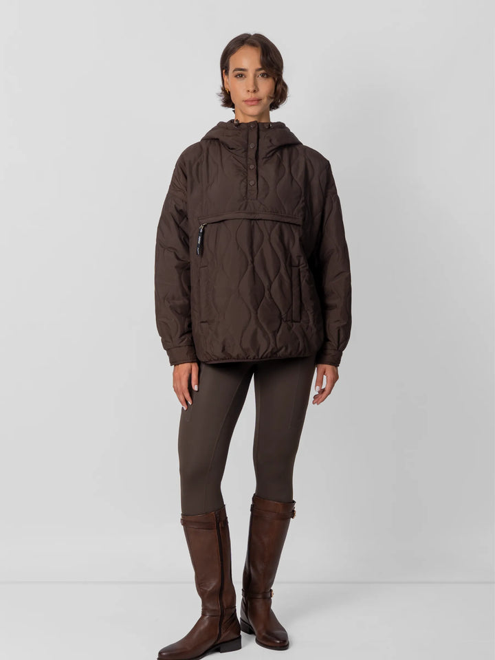 WarmCore™ Kangaroo Pocket Packable Quilted Puffer Hoodie