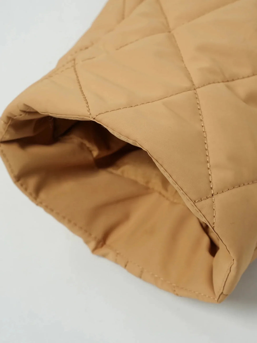 WarmCore™ Long Dimond Quilted Belted Puffer