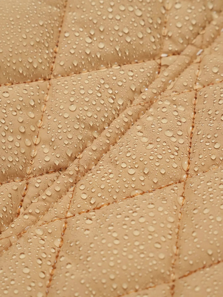 WarmCore™ Long Dimond Quilted Belted Puffer