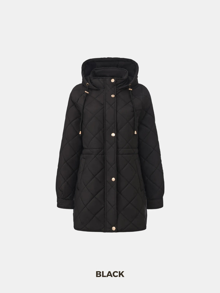 WarmCore™ Mid Length Diamond Quilted Puffer