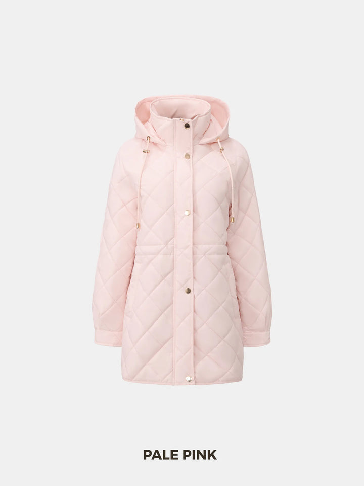 WarmCore™ Mid Length Diamond Quilted Puffer