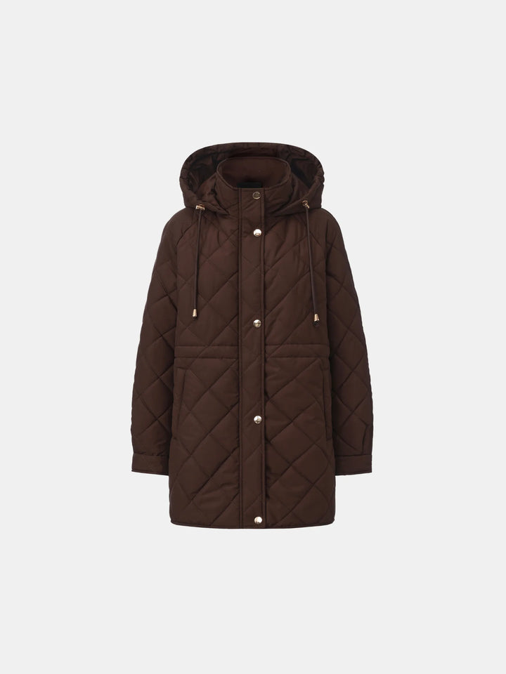 WarmCore™ Mid Length Diamond Quilted Puffer