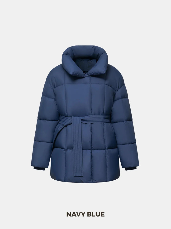 WarmCore™ Premium Mid Length Belted Puffer Jacket Women Casual Coat