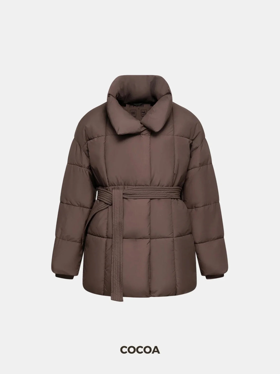 WarmCore™ Premium Mid Length Belted Puffer Jacket Women Casual Coat