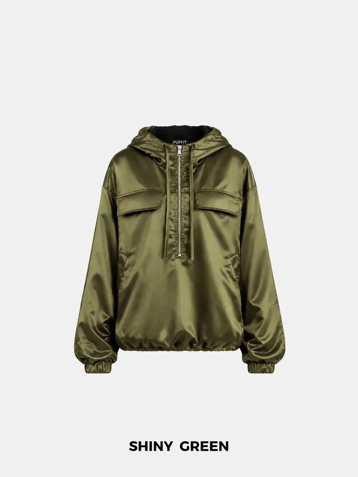 WarmCore™ Shiny Oversized Fleece Lined Hoodie