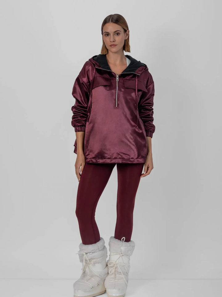 WarmCore™ Shiny Oversized Fleece Lined Hoodie