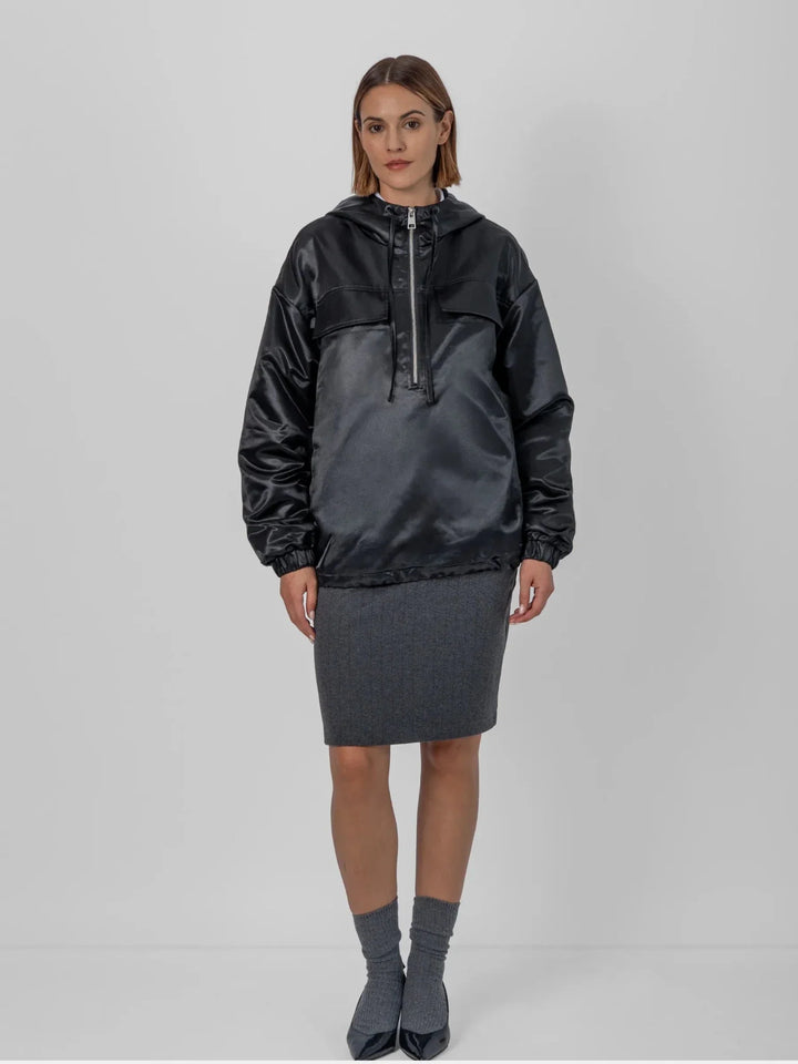 WarmCore™ Shiny Oversized Fleece Lined Hoodie