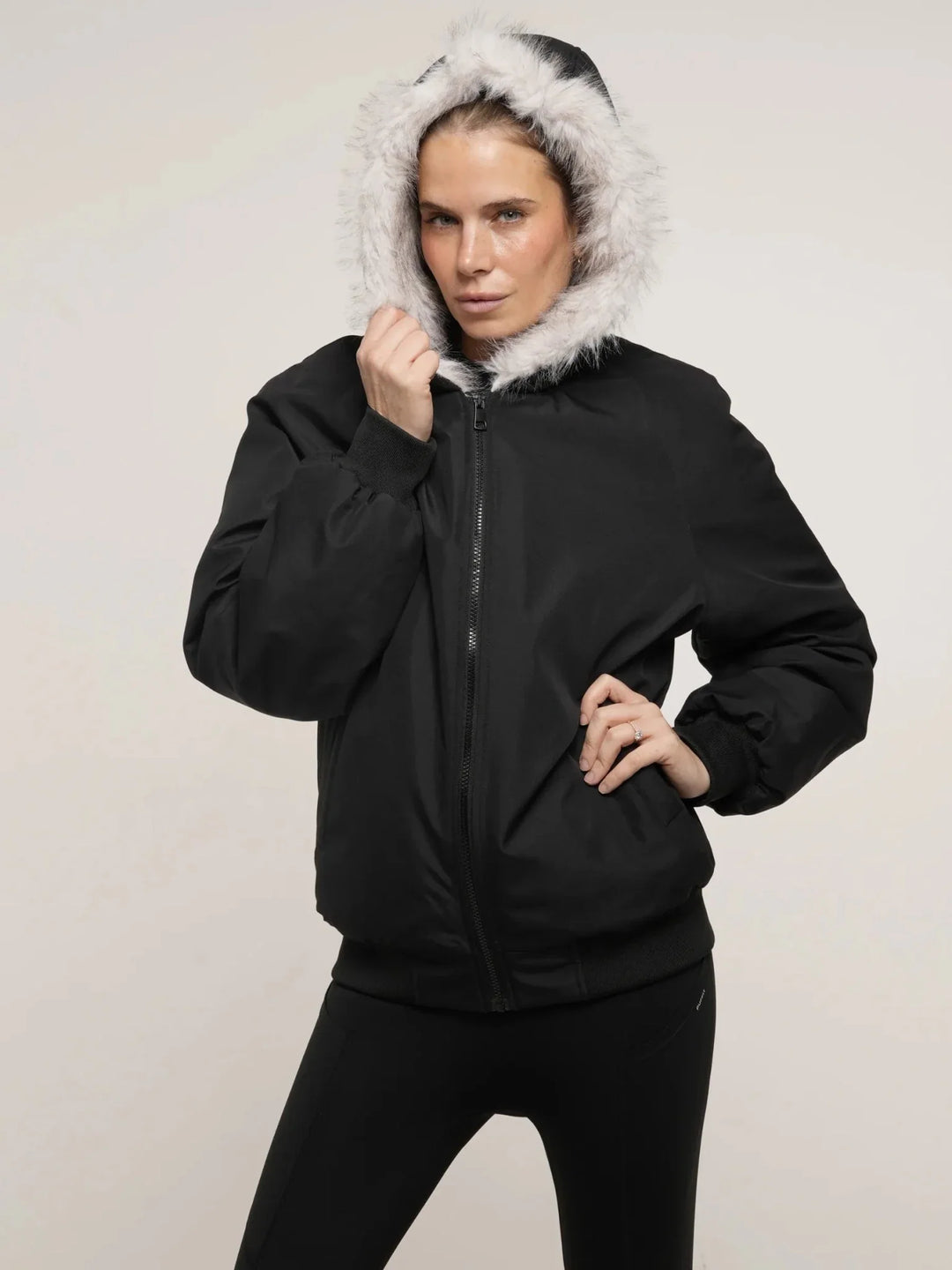 WarmCore™ Faux Fur Lined Waterproof Bomber