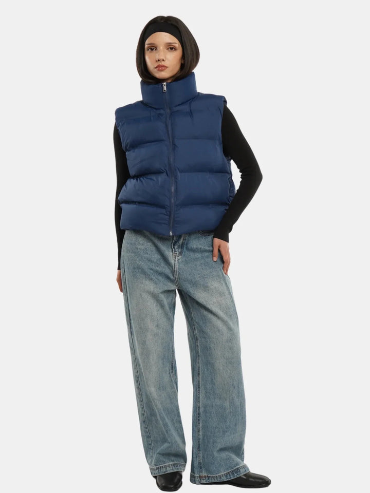 WarmCore™ Taped Seams Funnel Neck Puffer Gilet