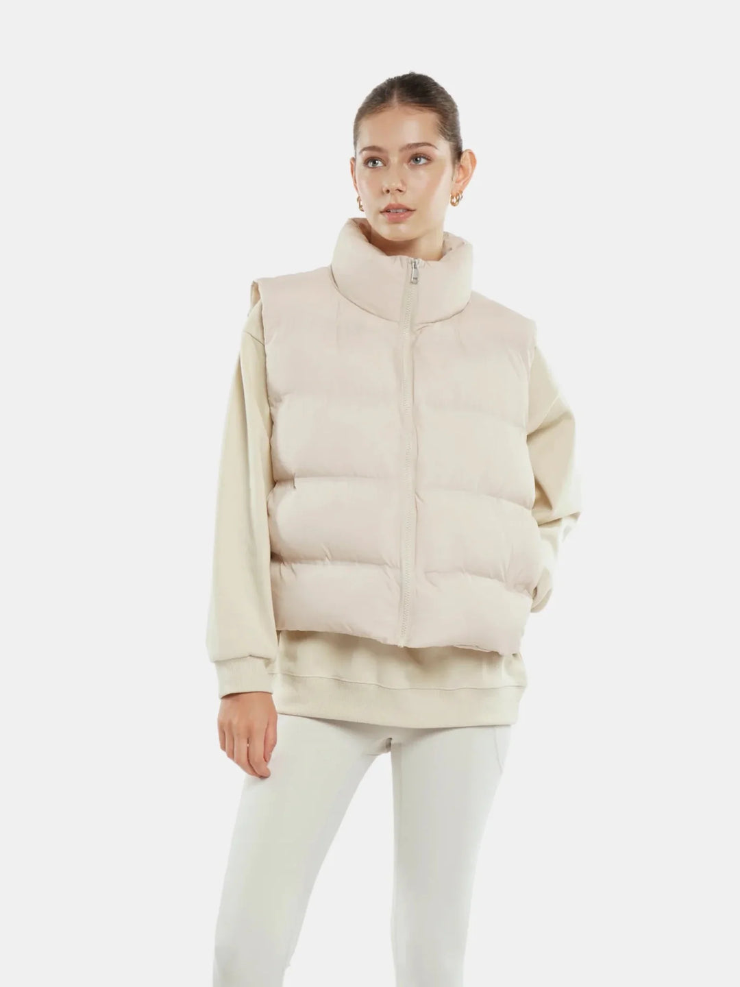 WarmCore™ Taped Seams Funnel Neck Puffer Gilet