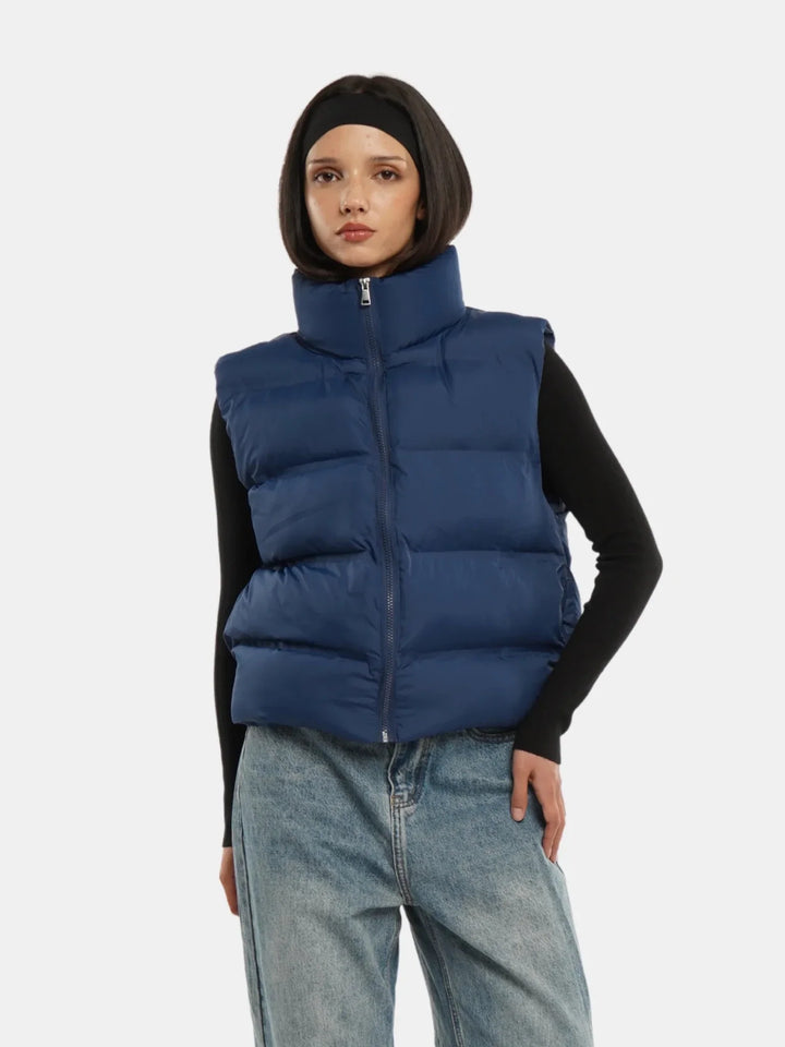 WarmCore™ Taped Seams Funnel Neck Puffer Gilet