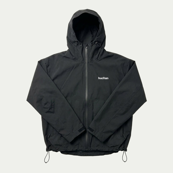 Water Reactive Cheetah Rain Jacket - Black
