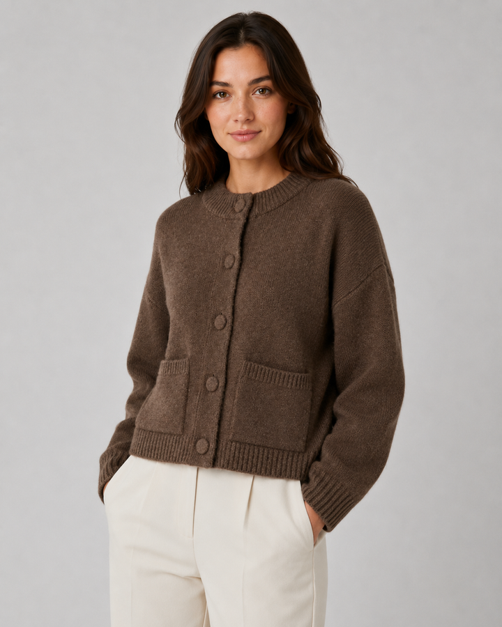 Yvonne | Cropped Chunky Knit Cardigan