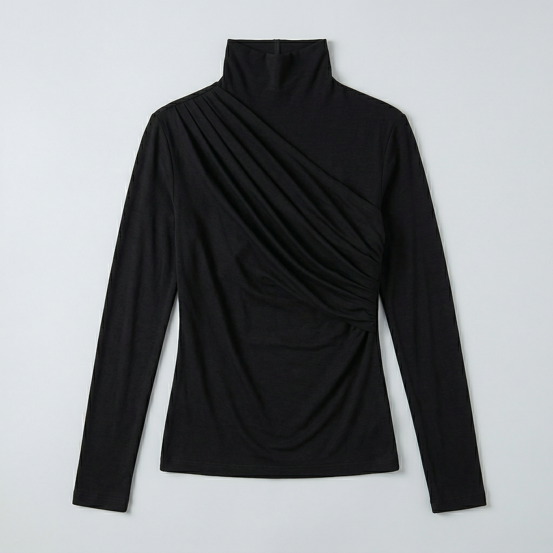 Selmira | Turtleneck Knit Top Slim Fit