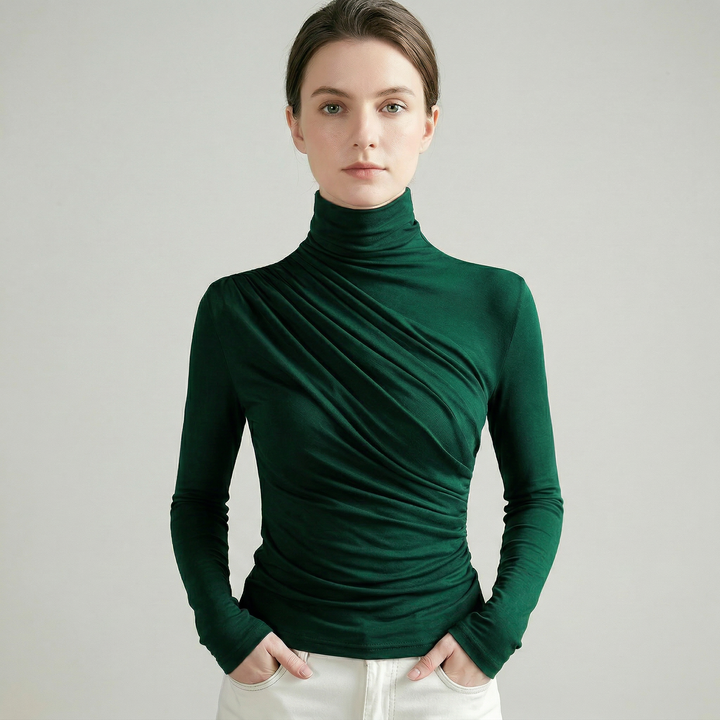 Selmira | Turtleneck Knit Top Slim Fit